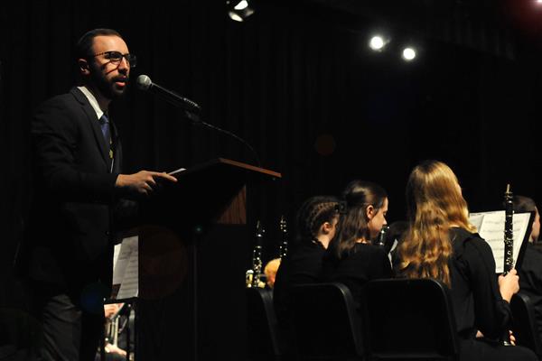 Students performing at the 2023-2024 All County Band Concert